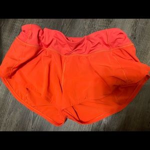 Red Lululemon Speed up shorts